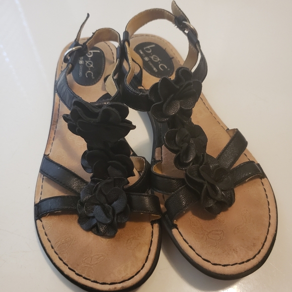 B.O.C. women's black leather sandals size 10 EU 42 - Picture 4 of 13